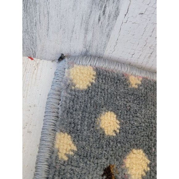 Snowman red Cardinals snow rug mat xmas decor - Picture 7 of 13